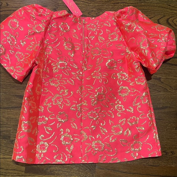 NWT Lilly Pulitzer Pratt brocade top medium - Picture 4 of 4